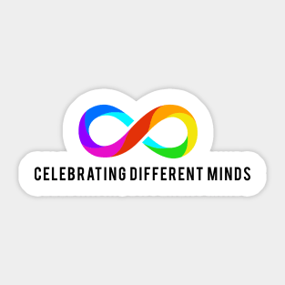 Celebrating different minds, for light T-shirts Sticker